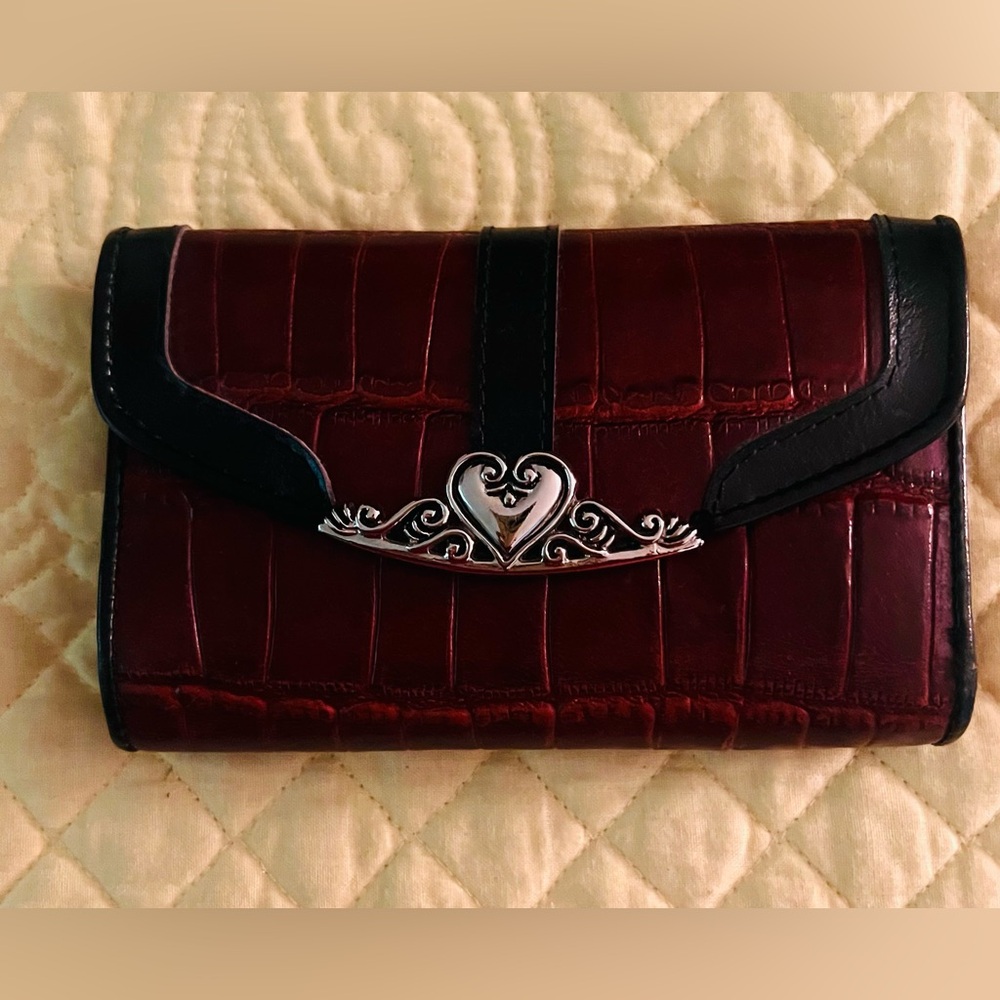 Western style wallet - Burgundy and Black